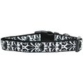 Mirage Pet Mirage Pet 125-202 XL Damask Black Nylon Dog Collar; Extra Large 125-202 XL